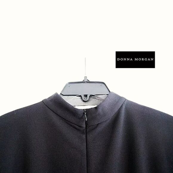 Donna Morgan Jumpsuit - Quarter Sleeve Keyhole/Twist Neck - Size 4 - Marine Navy - Picture 5 of 6